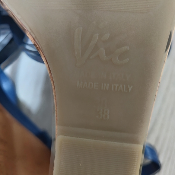 Vic Matie (Italy) Blue High Heels Sandals, newer worn 🇮🇹 - Picture 12 of 14